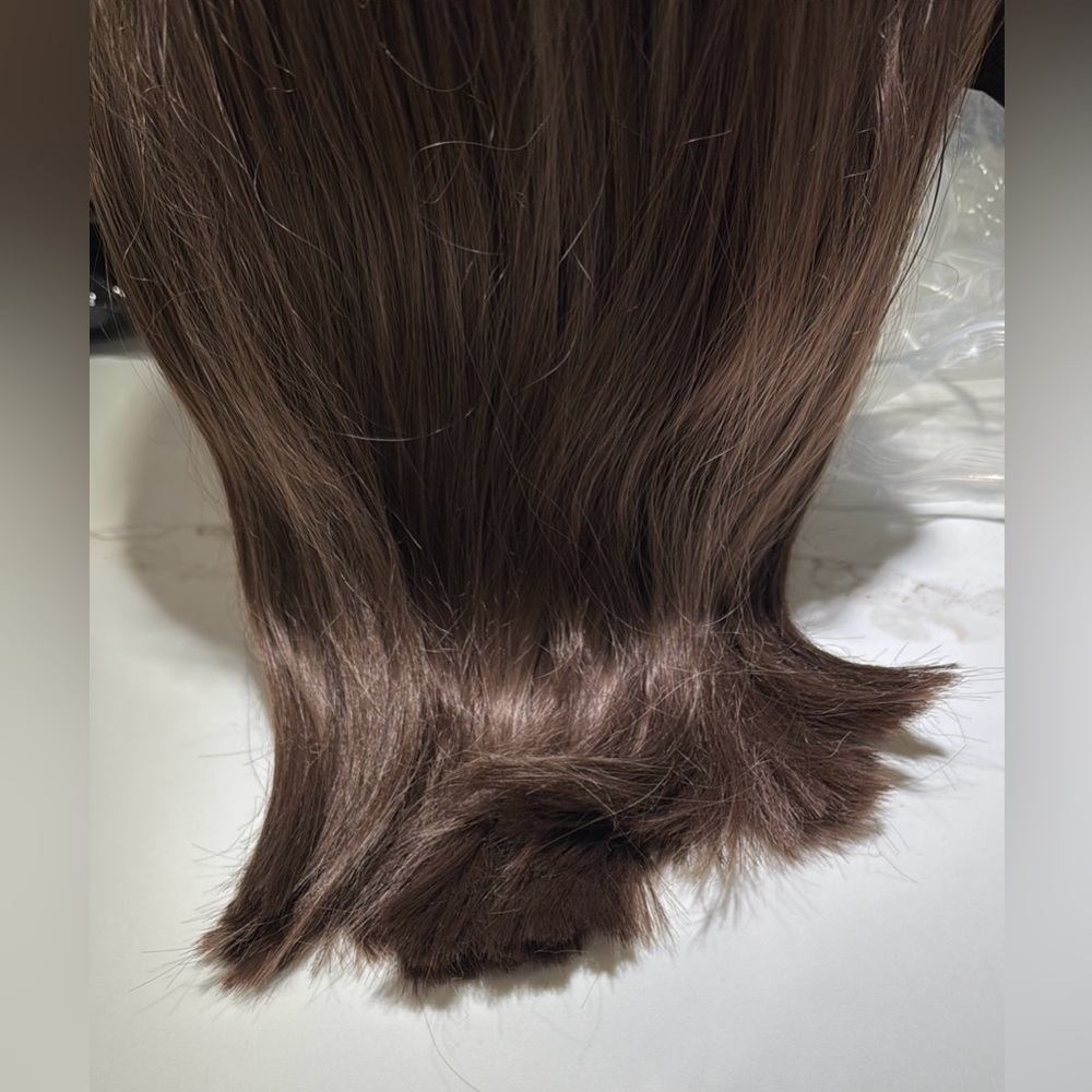 HAIR, 22” Straight with Bangs, Center Part, Brown - Picture 7 of 13